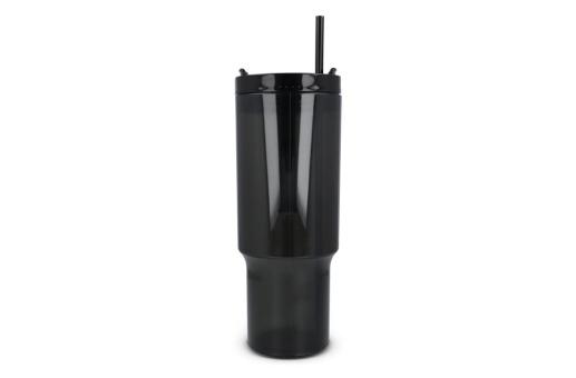 Miami mug with handle Transparent 1.2 L R-PET Transparent black