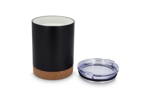 T-ceramic thermo mug with lid Lena 350ml Black