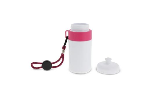 Sports bottle with edge and cord 500ml Light pink