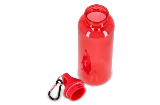 Noa water bottle R-PET 500 ml Transparent Transparent red