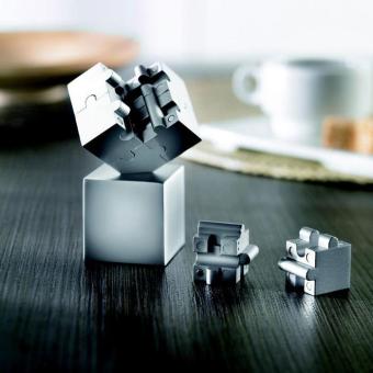 KUBZLE 3D-Puzzle Silber matt