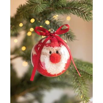 SNUG M Santa socks in bauble ornament Red