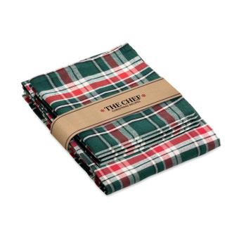 SANTABLE Chequer cotton tablecloth set Multicolor