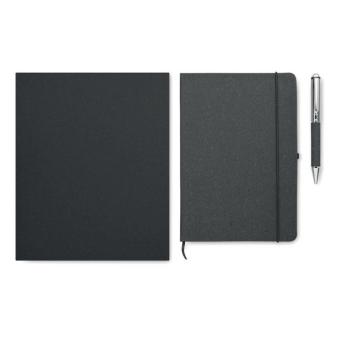 ELEGANOTE Recycled leather notebook set Black