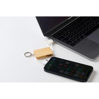 BUPOW Key ring charging cable Timber