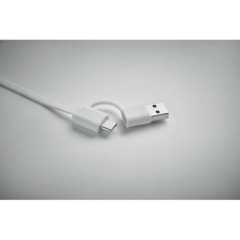 LINEA Einziehbares Ladekabel 60W Weiß
