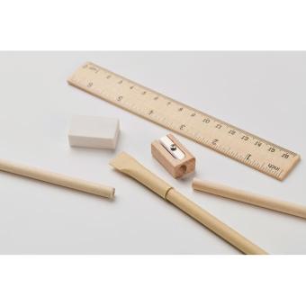 MEJU Paper tube stationery set Fawn