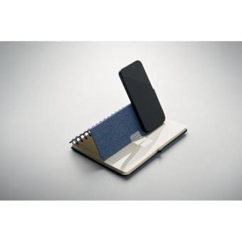 STRATA A5 notebook with phone holder Aztec blue
