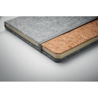 CORKBOOK DIN A5 Notizbuch RPET-Filz Grau