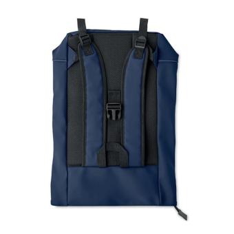 LAPTOSA Laptop 15" roll top PU backpack Aztec blue