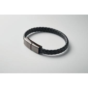FAULETI CHARGE Braided bracelet cable type-C Black