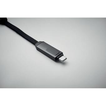 KEYSTO 60W charging cable keyring Black