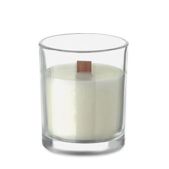 KIVAS WOOD Plant based wax candle 80 gr Transparent