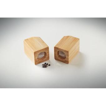 BOTH Bamboo salt & pepper set Timber