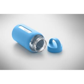BORIS Flasche Borosilikatglas 600ml Türkis