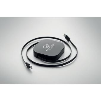 LINEA 100 Einziehbares Ladekabel 100W Schwarz