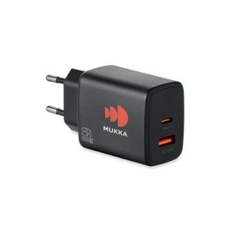 EXTEN EU 2-pole wall adapter/charger Black
