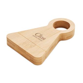 STANDTURN Bamboo bottle stand & opener Timber