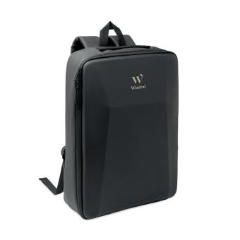 NOVIX 15" Hartschalen-RPET-Rucksack Schwarz
