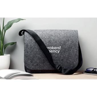 BAGLO RPET felt laptop bag Convoy grey