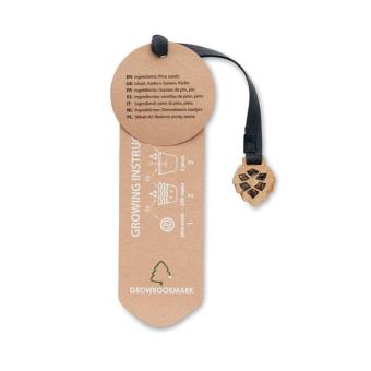 GROWBOOKMARK™ Lesezeichen Kiefersamen Beige