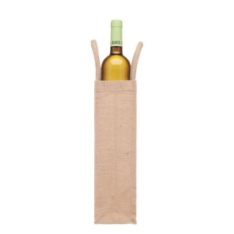 CAMPO DI VINO Flaschen-Geschenktasche Jute Beige