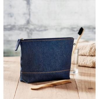 STYLE POUCH Denim Kosmetiktasche Blau