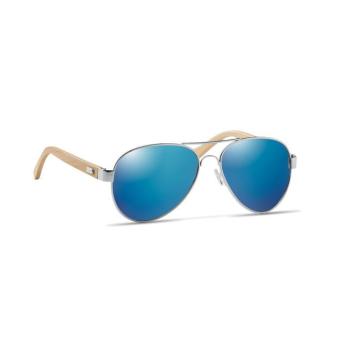 HONIARA Bamboo sunglasses in pouch Aztec blue