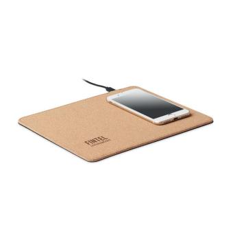 WIRELESS MATTY Cork mouse mat charger 15W Fawn
