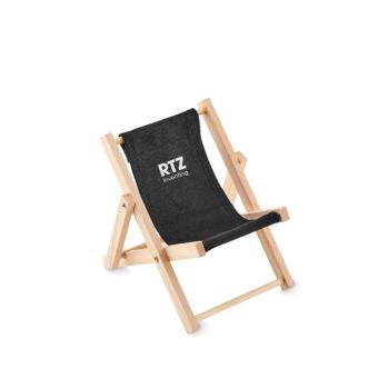 SILLITA Deckchair-shaped phone stand Black