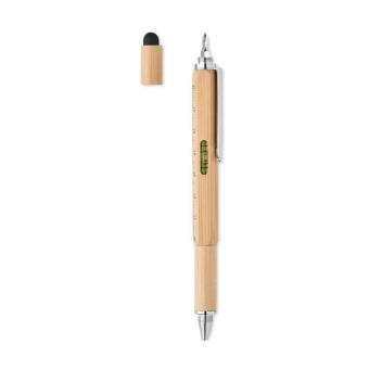 TOOLBAM Spirit level pen in bamboo Timber