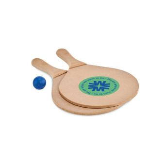 RAQUET Beach tennis set Timber