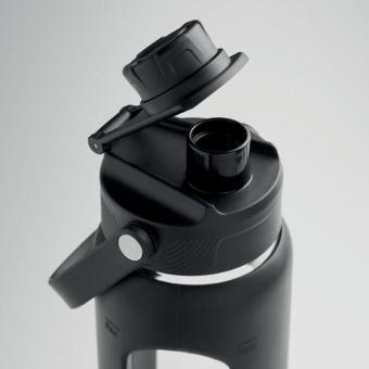 KEILA Glass bottle with sleeve 750 ml Black