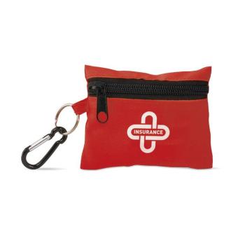 MINIDOC First aid kit w/ carabiner Red
