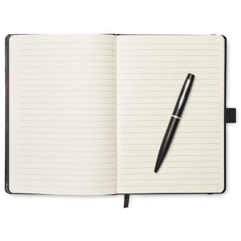 NOTAPLUS A5 notebook with pen 72 lined Black
