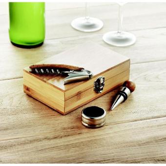 SONOMA Wine set in bamboo box Timber