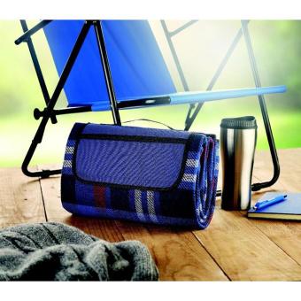 CENTRAL PARK Polyester picnic blanket Aztec blue