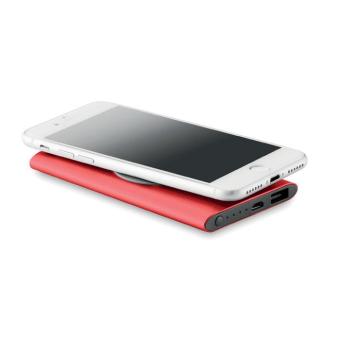 POWER&WIRELESS Wireless Power bank 4000mAh Red