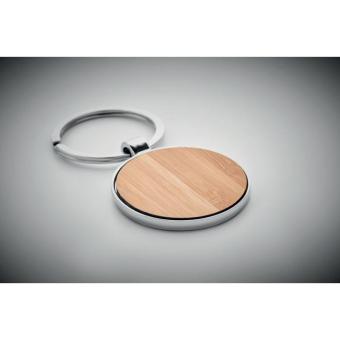 BALLARAT Round key ring metal bamboo Timber