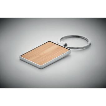 BENDIGO Rectangular key ring bamboo Timber