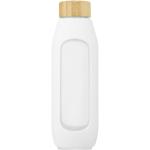 Tidan 600 ml Flasche aus Borosilikatglas mit Silikongriff Weiß