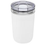 Bello 420 ml glass tumbler with recycled plastic outer wall White