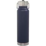 Thor 750 ml Kupfer-Vakuum Sportflasche mit Trinkhalm Dunkelblau