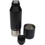 Odessy 600 ml Isolierflasche und 300 ml Becher aus RCS recyceltem Edelstahl Schwarz