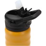 Knox 350 ml RCS recycled double wall stainless steel sport bottle with flip straw Yellow