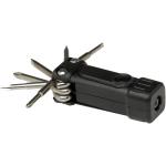 Octo 8-in-1 Schraubenzieher-Set aus recyceltem RCS Kunststoff mit Taschenlampe Schwarz