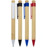 Rattan bamboo and recycled plastic ballpoint pen (black ink) Aztec blue