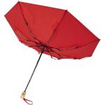 Bo 21" Vollautomatik Kompaktregenschirm aus recyceltem PET-Kunststoff Rot