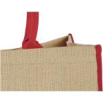 Harry farbige Jute Tragetasche 25L, natur Natur,rot