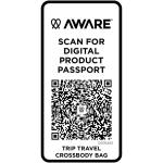 Trip Aware™ recycled travel crossbody bag 1L Light blue/blue pusher